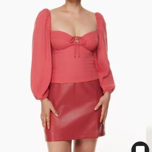 Wilfred Novella Blouse in peachy pink size small